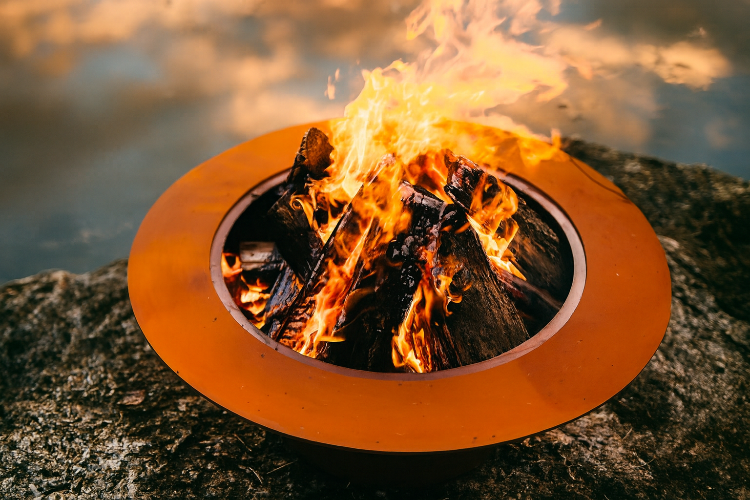 Ejemplo de chimenea de leña