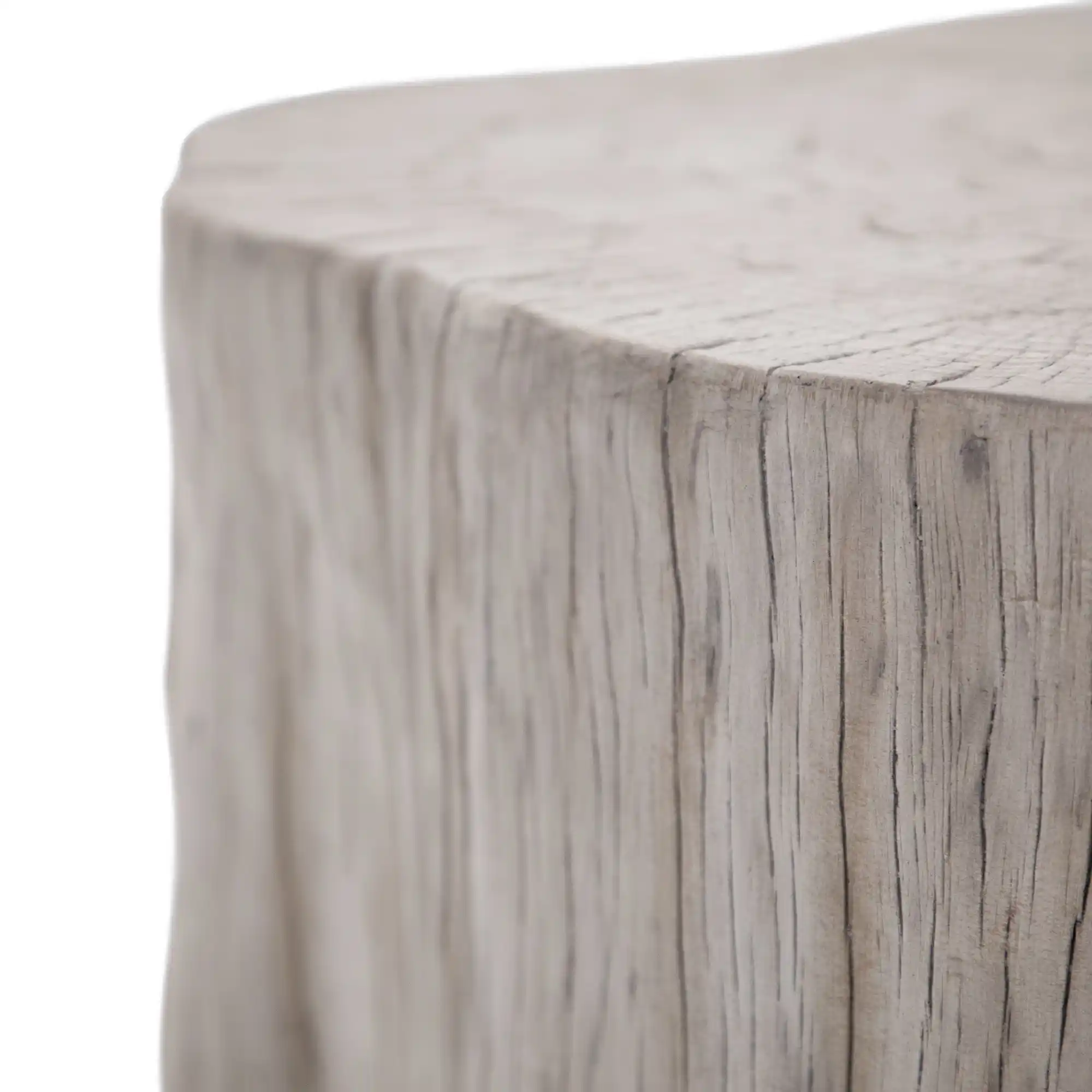 Detail van een betonnen tafelblad met structuur