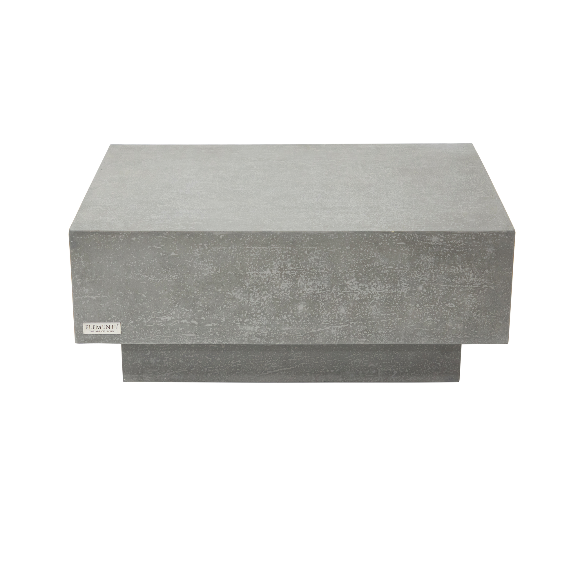 Schmaler Couchtisch aus Beton f&uuml;r enge Wohnzimmer