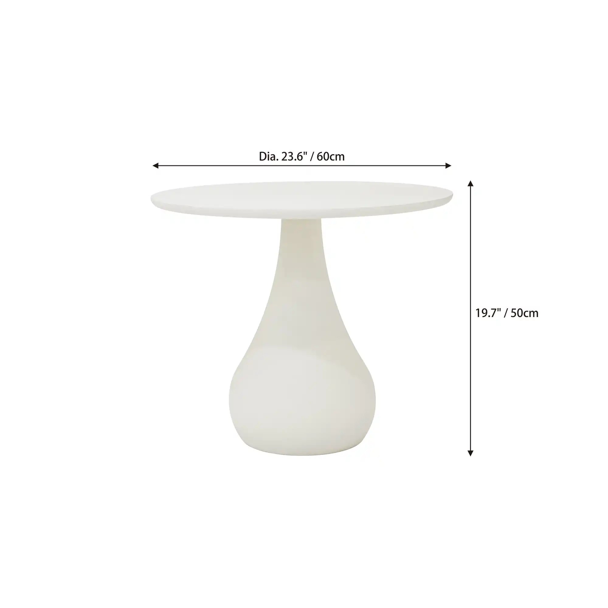 Betonnen salontafel met lounge-opstelling