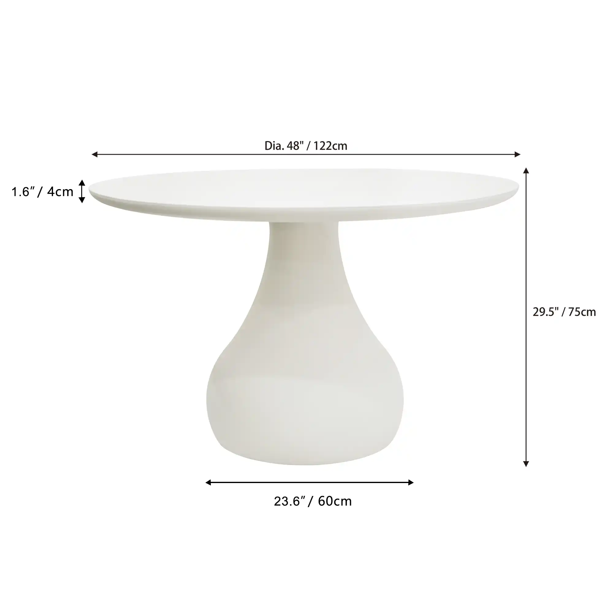 Loopruimte achter een stoel bij een eettafel