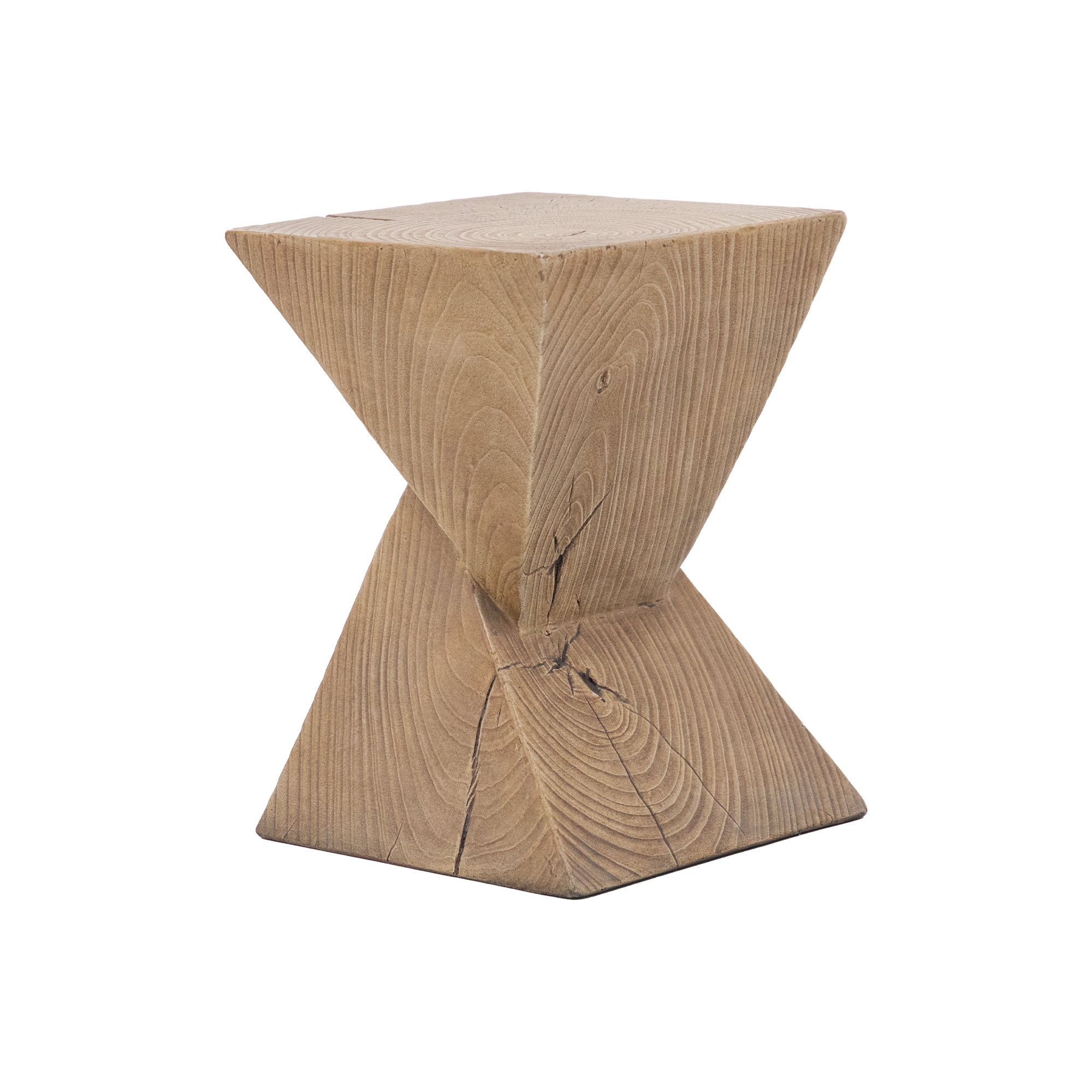 Table extérieure en béton sur une terrasse